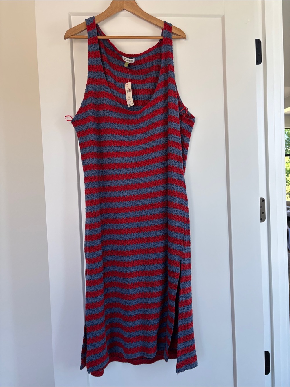 Striped Knit Tank Dress - Red and Blue Anthropologie Celandine, plus size
